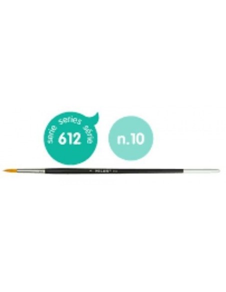 PAQ 4 PINCEL SINTETICO REDONDO Nº 10 SERIE 612 MANGO LARGO